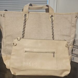 BEIS Beige Everyday Woven Tote( Rare And Hard To Find)